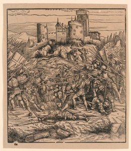「ヴァイスクーニッヒ」より ナウダースの戦い 作： Hans Burgkmair the Elder