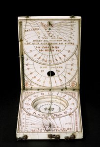 タブレットコンパス日時計、Nurenberg、1574（259577-79も参照） 作： Hans Ducher