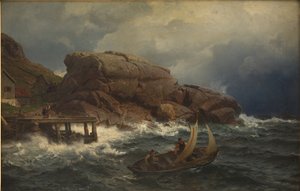 ノルウェーの港 作： Hans Gude