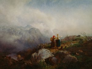 山の風景 作： Hans Gude