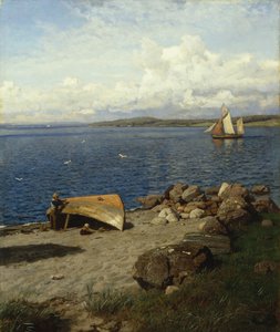 ノルウェー沿岸の風景 作： Hans Gude