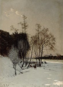ポーゼンの冬景色、1887 作： Hans Hampke