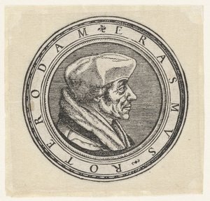 エラスムスの肖像 作： Hans Holbein (II)
