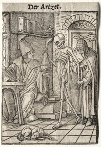 死のダンス：医者。 作： Hans Holbein