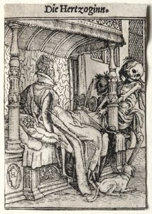 死のダンス：公爵夫人 作： Hans Holbein