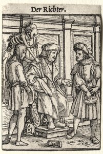 死の舞踏：裁判官 作： Hans Holbein