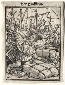 死のダンス: マーチャント 作： Hans Holbein