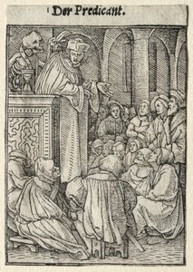 死のダンス: 説教者 作： Hans Holbein
