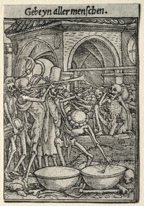 死のダンス: 死のトランペッター 作： Hans Holbein