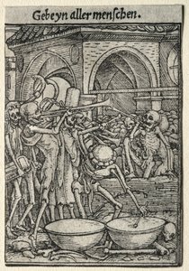 死のダンス：死のトランペッター。 作： Hans Holbein