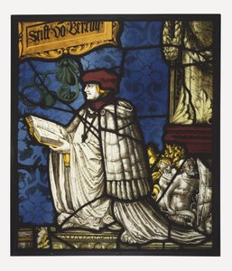 Premonstratensian Canon; c.1520（ポットメタルおよび無色のガラス、酸化塗料、銀の汚れ、鉛が来た） 作： Hans Holbein der Jüngere