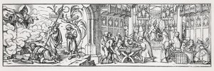 教皇の堕落を非難する反カトリックの風刺画 作： Hans Holbein der Jüngere