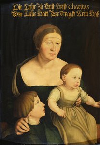 慈善事業者またはアーティストの家族、1528年頃 作： Hans Holbein der Jüngere