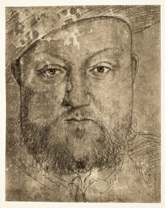 ヘンリー8世のチョーク画、1540年頃、パブ。 1902（コロタイプ） 作： Hans Holbein der Jüngere