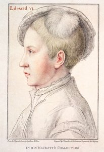 エドワード6世（1537-53）の肖像画、フランチェスコバルトロッツィ（1727-1815）1796 作： Hans Holbein der Jüngere