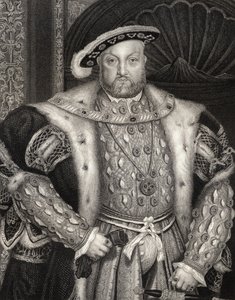 1823年「ロッジの英国の肖像」からのヘンリー8世王（1491-1547）の肖像