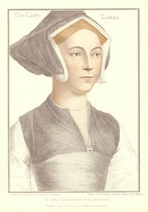 Lady Lister（アクアチント） 作： Hans Holbein der Jüngere