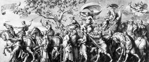 Jan de Bisschop、1650年頃に描かれた富の勝利 作： Hans Holbein der Jüngere