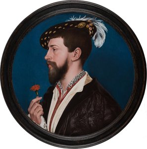 コーンウォールのサイモン・ジョージの肖像、1535-40年頃（ミクストメディア、オーク材） 作： Hans Holbein the Elder