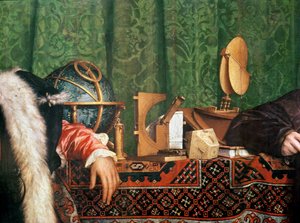 アンバサダー、天文器具の詳細、1533の油彩、4147のパネルの詳細 作： Hans Holbein the Elder