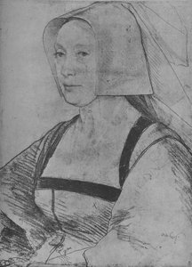 女：不明、1526-1528 1945 作： Hans Holbein der Jüngere