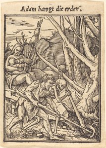 アダムは地球を揺るがします。 作： Hans Holbein der Jüngere