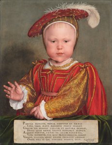 子供の頃のエドワード6世、おそらく1538年。 作： Hans Holbein der Jüngere