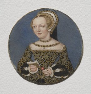 レディメアリーハワード、1533年頃（羊皮紙のトイレ） 作： Hans Holbein der Jüngere