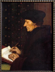 ロッテルダムのエラスムスの肖像(Desiderius Erasmus Roterdamus) 作： Hans Holbein der Jüngere