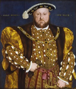 イングランド王ヘンリー 8 世の肖像、1540 年。 作： Hans Holbein der Jüngere