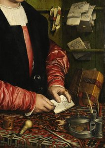 商人ジョージ・ギゼの肖像 作： Hans Holbein the Younger