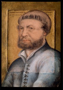 セルフ・ポートレート木に油彩 作： Hans Holbein der Jüngere
