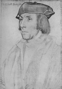 トーマス・エリオット卿、c1532-1534 1945 作： Hans Holbein der Jüngere