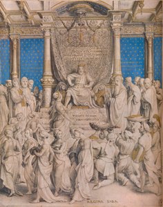 ソロモンとシバの女王、c1534 作： Hans Holbein der Jüngere