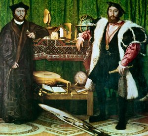 「大使」、1533年。 作： Hans Holbein der Jüngere