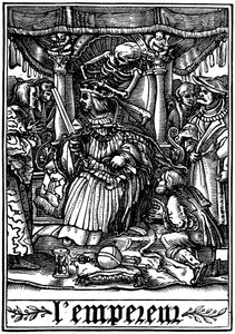 1538年、死によって訪れた皇帝 作： Hans Holbein der Jüngere