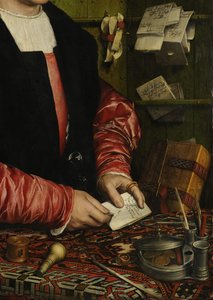 商人ゲオルクギゼディテール、1532 作： Hans Holbein der Jüngere