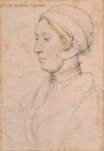 不明なレディ・アン・ブーリン、1536 作： Hans Holbein der Jüngere
