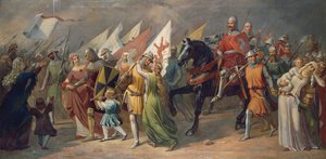ダットヴィルの戦いから帰還したチューリッヒ兵 作： Hans Jakob Oeri