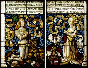 ブランデンブルク＝アンスバッハ辺境伯フリードリヒ (1460–1536) と妻のソフィア・ヤギェロン (1464–1512)、149 作： Hans Kamberger
