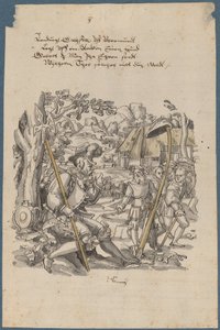 ゲスラー総督の帽子を称えることを拒否するウィリアム・テル 作： Hans Kaspar Lang the Elder