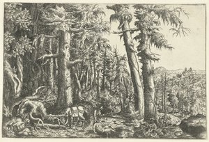 良きサマリア人のいる風景 作： Hans Lautensack