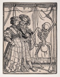 死のダンスからの貴婦人、ca。 1526年、1538年に出版。 作： Hans Lützelburger