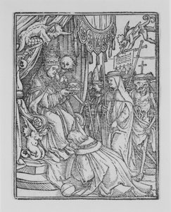 死のダンスからの教皇、ca。 1526年、1538年に出版。