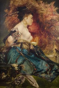 日本人女性c。 1870 作： Hans Makart