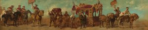 1879年祝祭行列のための習作 - 荷車職人、馬具職人、革ひも職人、袋物職人 作： ハンス・マカート