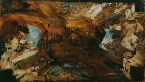 天井用カラースケッチ「世界の四方」 作： Hans Makart