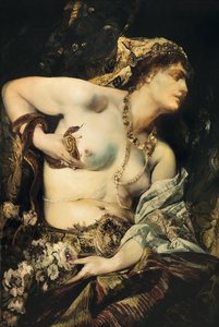 "クレオパトラの死」 ハンス・マカート（1840-1884）の絵画 1875年 コレクション・プライヴェート 作： Hans Makart