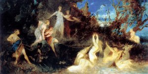 ダイアナの狩猟、研究、1879。 作： Hans Makart
