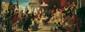 ヴェネツィアがカテリーナ・コルナーロにオマージュを捧げる 作： Hans Makart